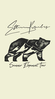 Hiking t-shirt print with grizzly bear and mountains - explore t